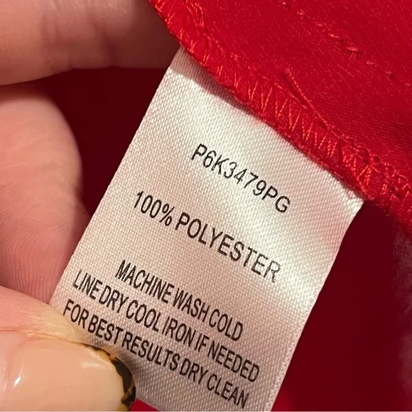 #10 PARKER RUFFLE V-NECK COLD SHOULDER VIBRANT RED BLOUSE TOP SIZE SMALL - Picture 5 of 5